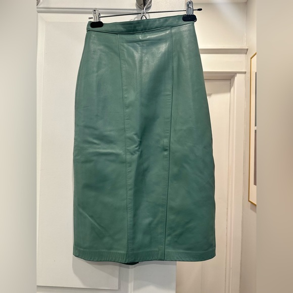 Vintage Danier Midi Length Leather Skirt - Picture 1 of 6